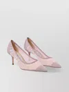 Jimmy Choo Love 65 Glittered Mesh Pumps In Pink