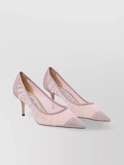 Jimmy Choo Love 65 Glittered Mesh Pumps In Multicolor