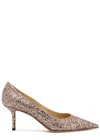 Jimmy Choo Woman Pumps Antique Rose Size 7 Textile Fibers In Pink