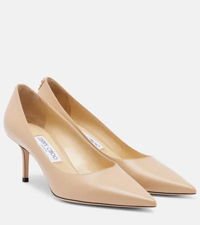 Jimmy Choo Love 65 Leather Pumps In Nude