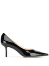 Jimmy Choo Love 65 Patent Leather Pumps In Black