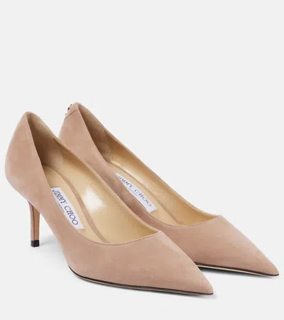 Jimmy Choo Love 65 Suede Pumps In Ballet Pink
