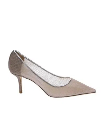 Jimmy Choo Love 65mm Metallic Pumps In Nude