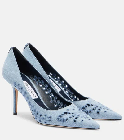 Jimmy Choo Love 85 Denim Pumps