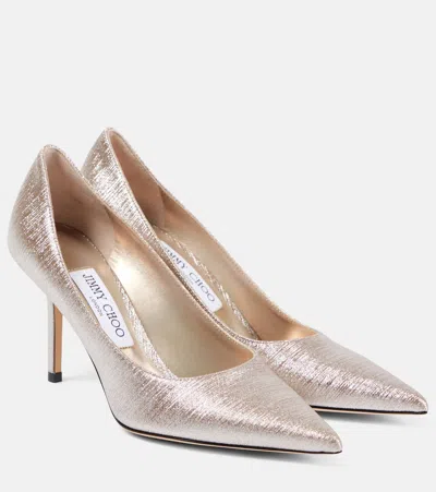 Jimmy Choo Love 85 Glitter Pumps In Brown