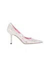 Jimmy Choo Love 100mm Glitter Pumps In Pink