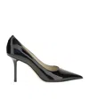 Jimmy Choo Love 85mm Patent Leather Pumps In Black