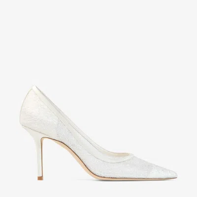 Jimmy Choo Love 85 Ivory Candyfloss Glitter Pumps Biege 41 In Multi