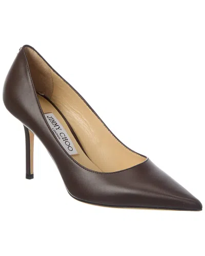 Jimmy Choo Love 85 Leather Pump In Brown