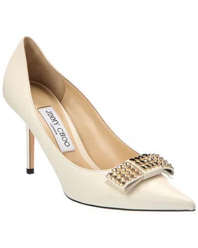 Jimmy Choo Love 85 Leather Pump In White