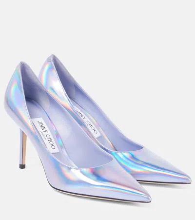 Jimmy Choo Love 85 Leather Pumps In Blue
