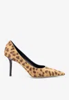 Jimmy Choo Love 85 Leopard Print Pony Hair Pumps In Natural