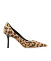 Jimmy Choo Ponyskin Decollete With Leopard Print In Nude