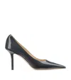 Jimmy Choo Love 85 Patent Leather Pumps In Gray