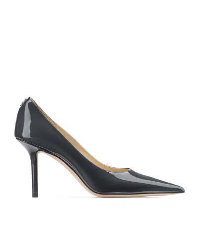 Jimmy Choo Love 85 Patent Leather Pumps In Gray