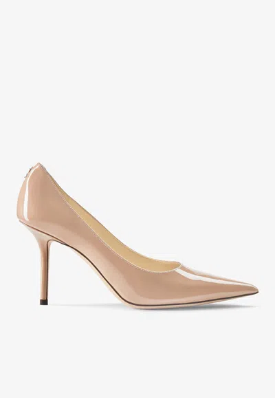 JIMMY CHOO LOVE 85 PATENT LEATHER PUMPS