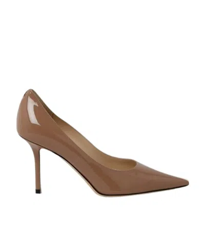 Jimmy Choo Love 85 Pointed High Heels In Brown