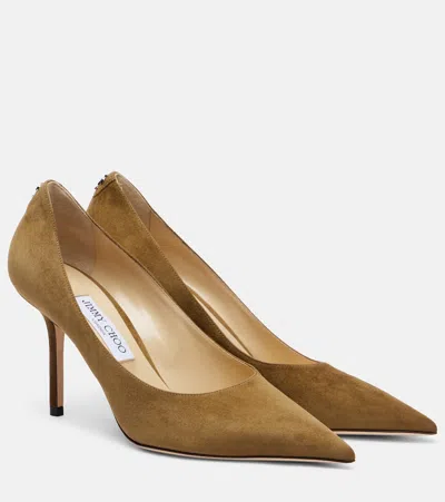JIMMY CHOO LOVE 85 SUEDE PUMPS