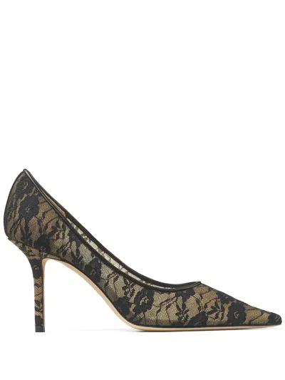 Jimmy Choo Love 85mm Leather Pumps In Schwarz