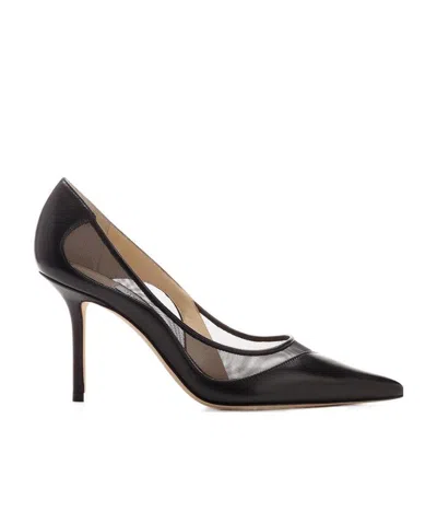 Jimmy Choo Love 85mm Mesh-panel Pumps In Black