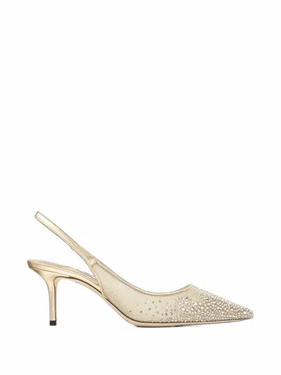 Jimmy Choo Love Crystal-embellished Slingback Pumps In Gold