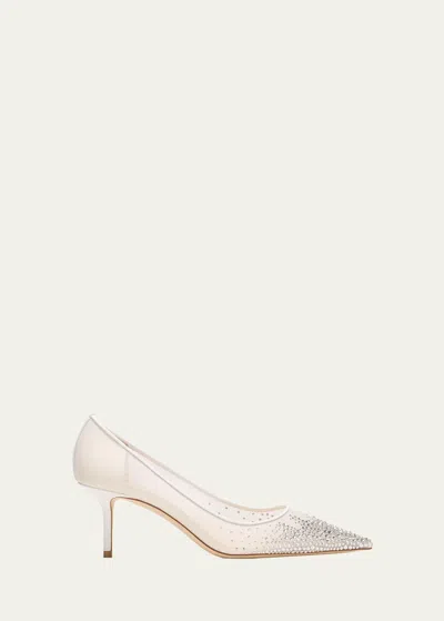 Jimmy Choo Love 65mm Crystal-embellished Pumps In White