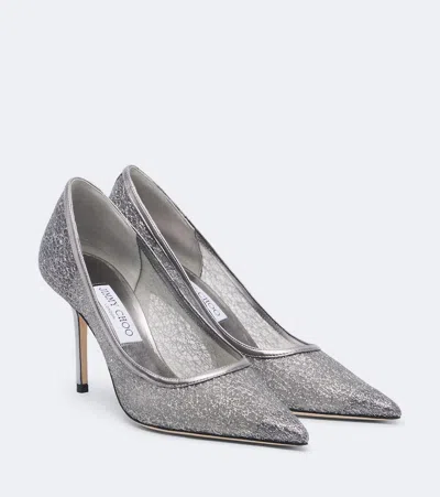 Jimmy Choo Love Embroidered Glitter Pumps In Multi