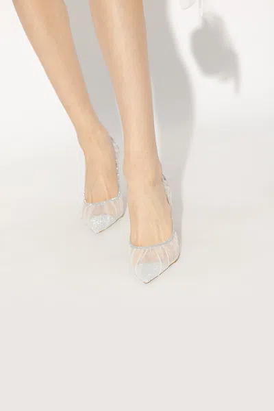 Jimmy Choo ‘love' Glittery Stiletto Pumps In Silver