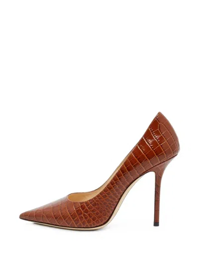 Pre-owned Jimmy Choo Love Heeled Pumps In Brown