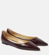 JIMMY CHOO LOVE LEATHER BALLET FLATS