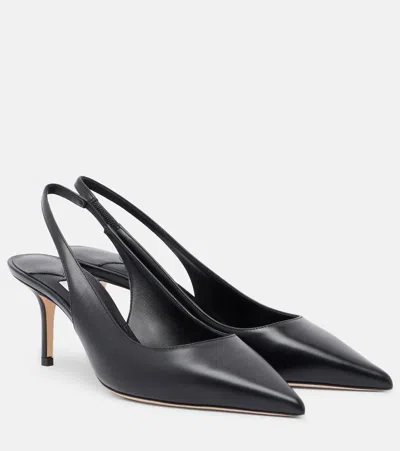 Jimmy Choo Love Calfskin Leather Slingback Pumps With Stiletto Heel In Black
