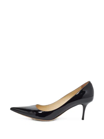 Pre-owned Jimmy Choo Love Patent Leather Heeled Pumps In Black