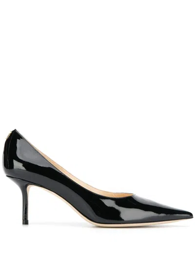 Jimmy Choo Love Patent Leather Pumps In Black