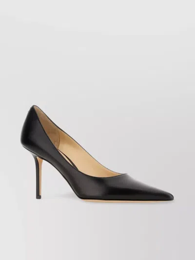 Jimmy Choo Calfskin Pumps With The Jc Emblem In Black
