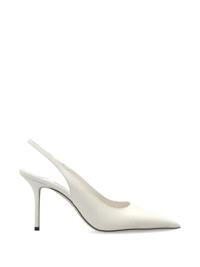 Jimmy Choo Love Pointed Slingback Pumps In White