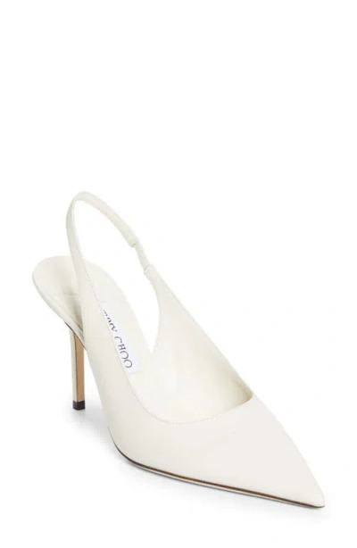 Jimmy Choo Love Pointed Toe Slingback Pump In White