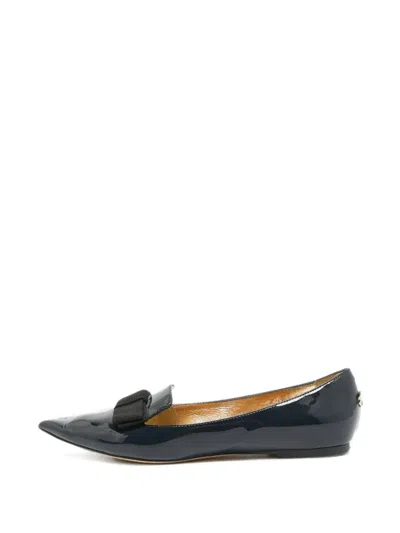 Pre-owned Jimmy Choo Love Pointed-toe Ballet Flats In Blue