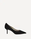 Jimmy Choo Romy 85 Coffee Tonal Suede Pumps