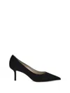 Jimmy Choo Romy 85 Coffee Tonal Suede Pumps