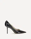 Jimmy Choo Love 85mm Patent Leather Pumps In Black