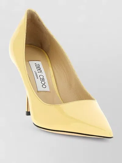 Jimmy Choo Love Pumps Patent Finish Pointed Toe In Yellow