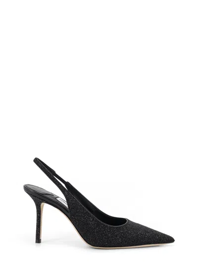 Jimmy Choo Love Pumps With All-over Glitter Effect In Black