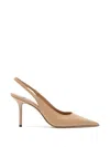 Jimmy Choo Love Leather Slingback Pumps 85mm Heel In Animal Print