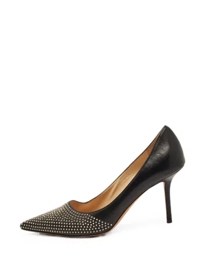 Pre-owned Jimmy Choo Love Studded Pumps In Black