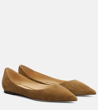 Jimmy Choo Love Suede Ballet Flats