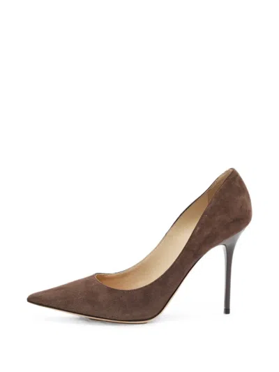 Pre-owned Jimmy Choo Love Suede Pumps In Brown