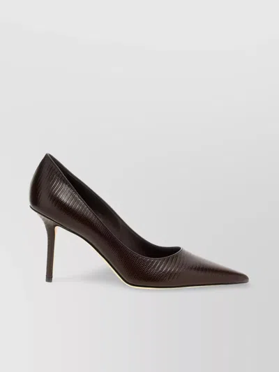 Jimmy Choo 'love' Textured Stiletto Pumps In Brown