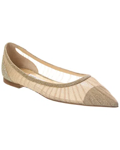 Jimmy Choo Love Tulle Flat In Neutral