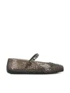 Jimmy Choo The Jelly Transparent Black Ballet Flats With Crystals Women In Black
