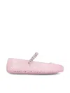 Jimmy Choo Jelly Embellished Pu Mary Jane Flats In Pink